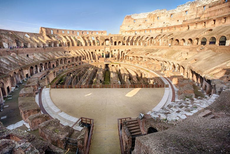 Tour the Gladiators arena in the Roman Colosseum